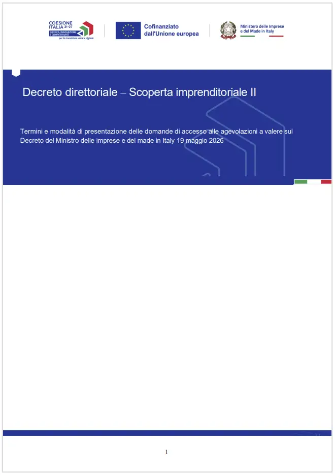 Decreto direttoriale 6 agosto 2026